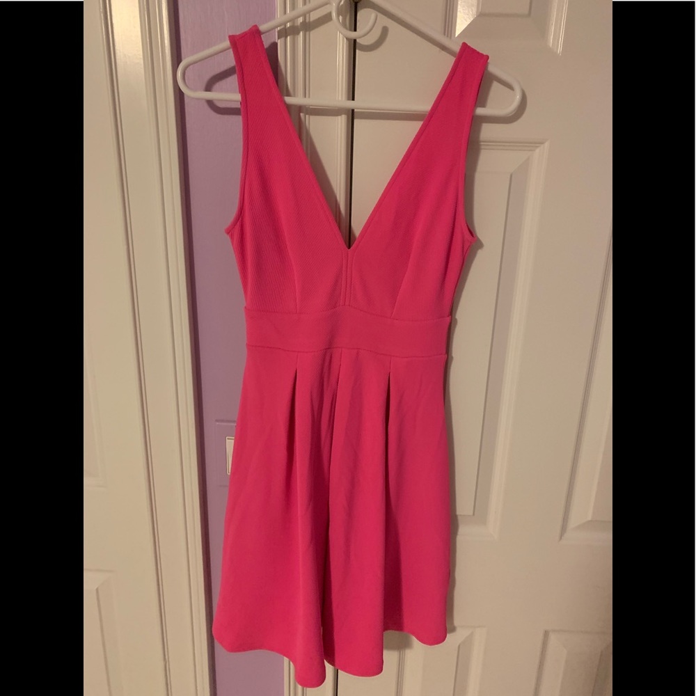 Hot-pink dress